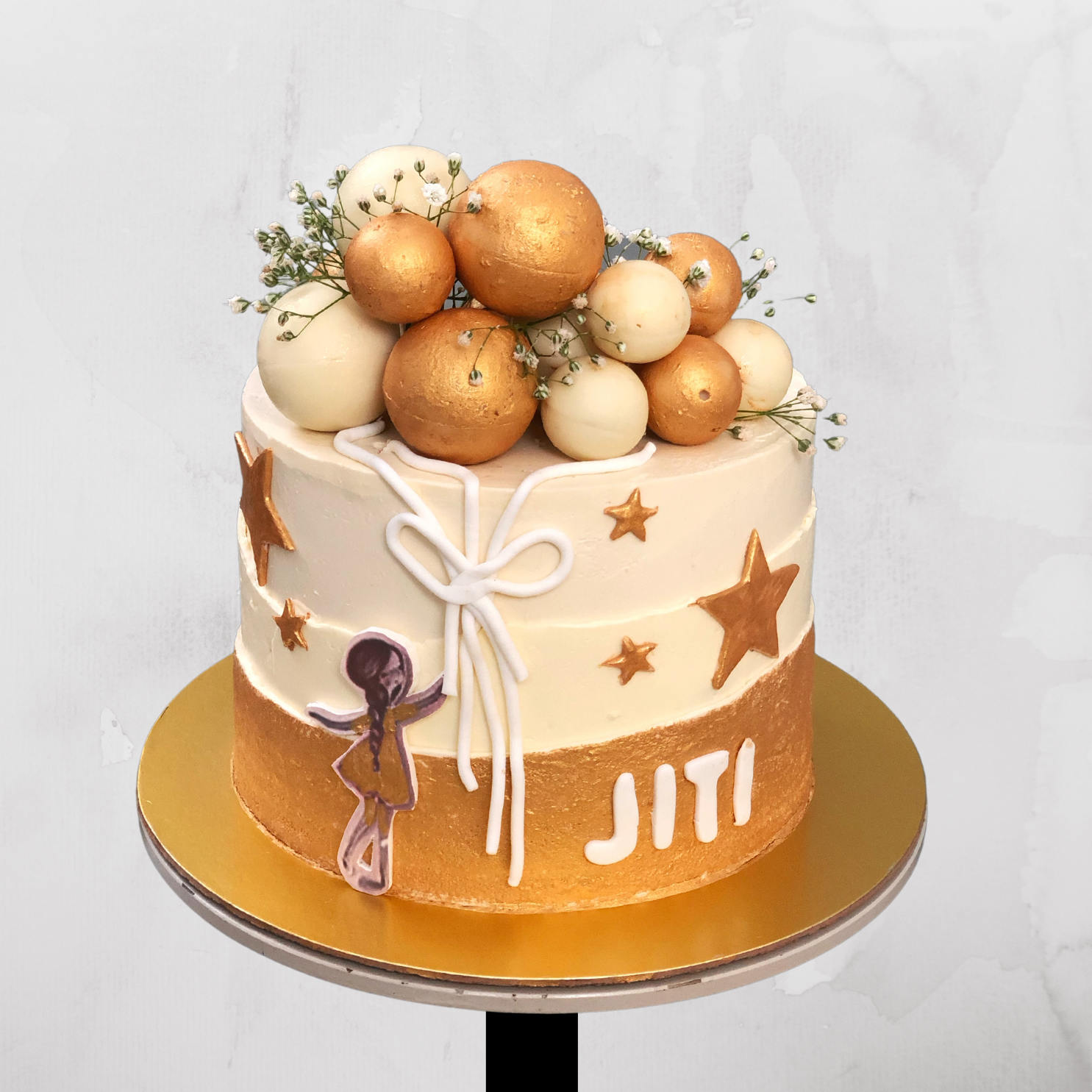 Golden Balloon Cake
